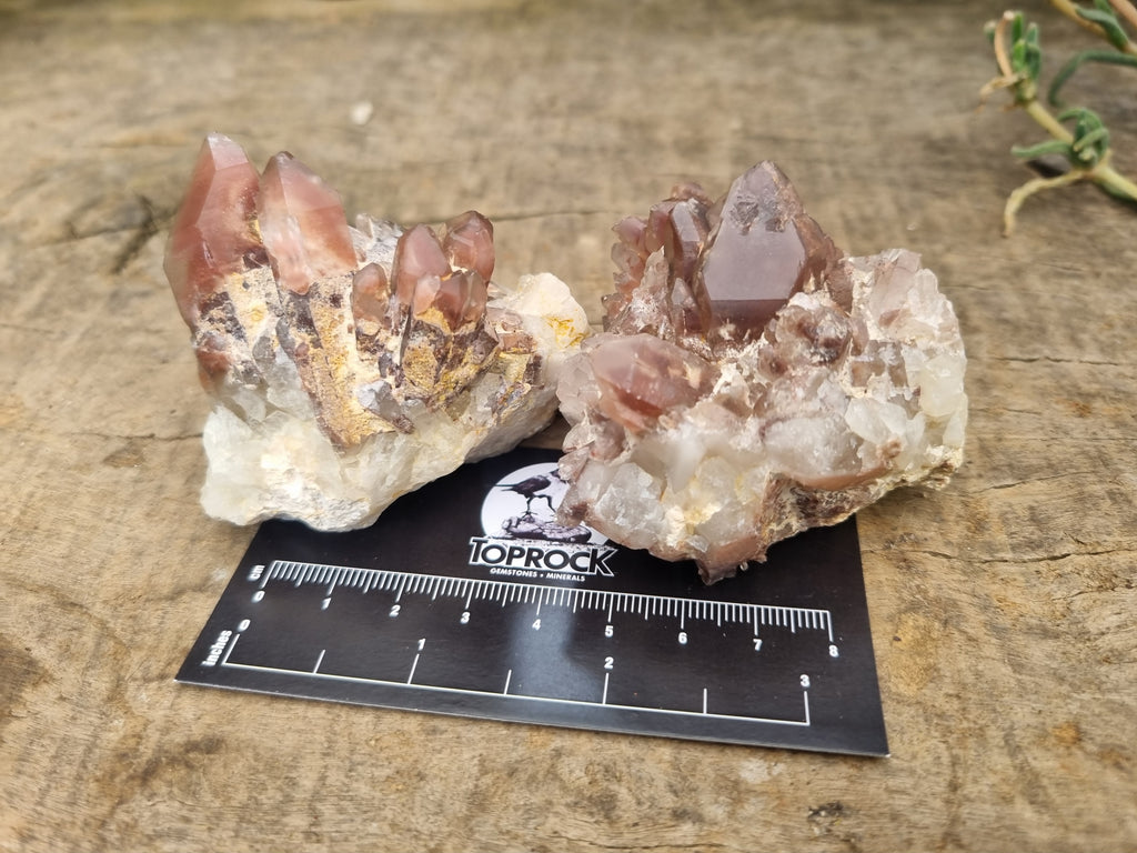 Natural Red Hematoid Quartz Crystals x 12 From Karoi, Zimbabwe - Toprock Gemstones and Minerals 