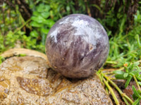Polished Chevron Amethyst Spheres x 2 from Madagascar - Toprock Gemstones and Minerals 