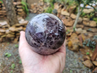Polished Chevron Amethyst Spheres x 2 from Madagascar - Toprock Gemstones and Minerals 