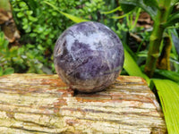 Polished Chevron Amethyst Spheres x 2 from Madagascar - Toprock Gemstones and Minerals 