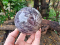 Polished Chevron Amethyst Spheres x 2 from Madagascar - Toprock Gemstones and Minerals 