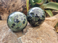 Polished Stromatolite Jasper Spheres x 6 From Katsepy, Madagascar