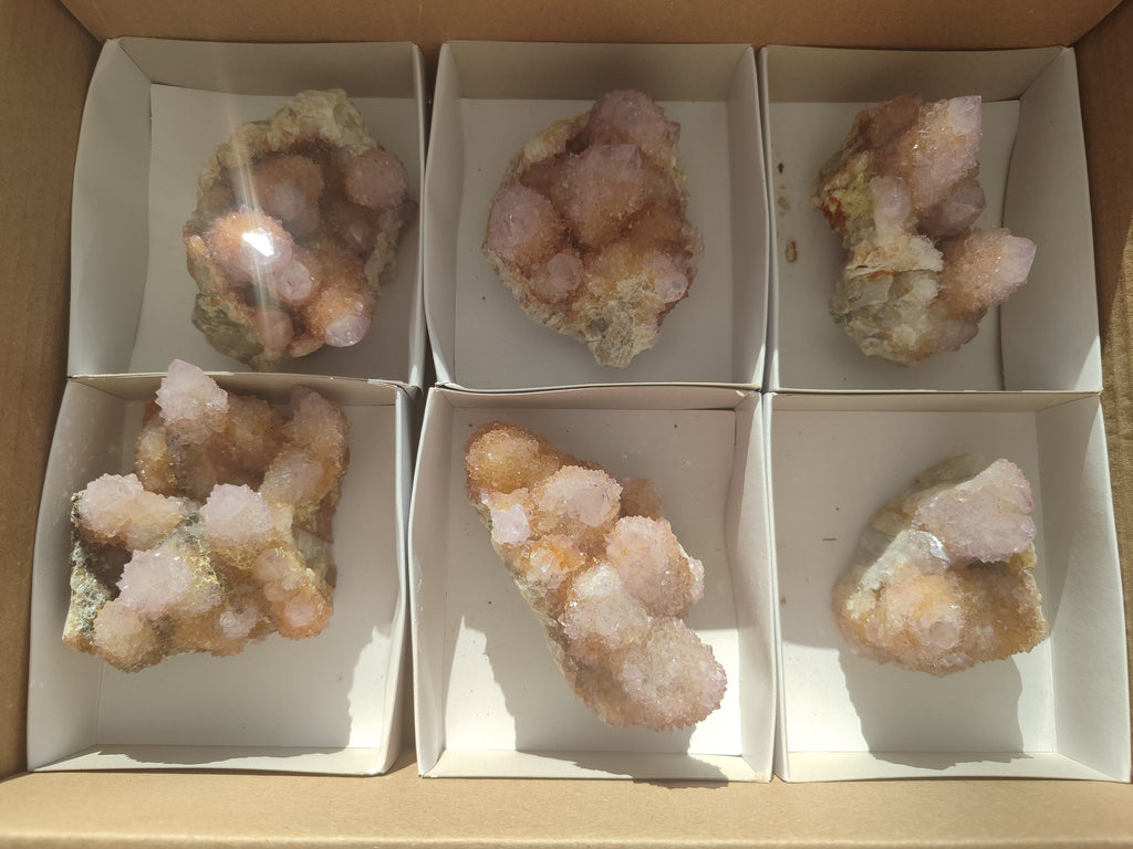 Natural Ametrine Spirit Quartz Clusters x 6 From Boekenhouthoek, South Africa - Toprock Gemstones and Minerals 