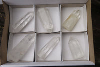 Polished Clear Quartz Points x 6 From Madagascar - Toprock Gemstones and Minerals 