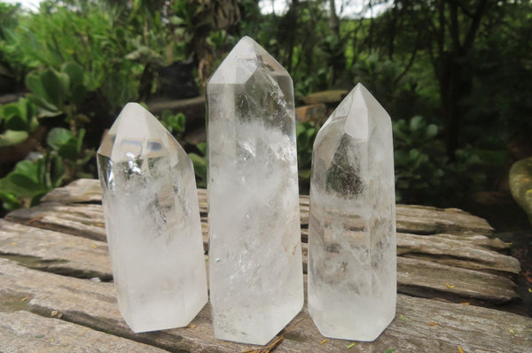 Polished Clear Quartz Points x 6 From Madagascar - Toprock Gemstones and Minerals 