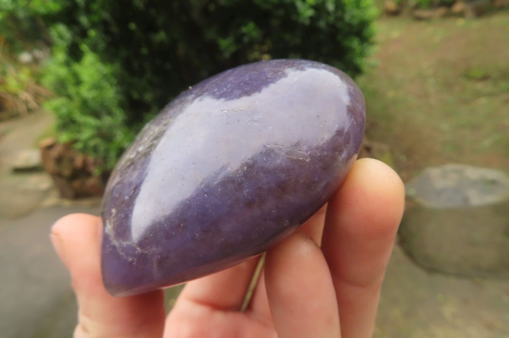 Polished Lepidolite with Pink Rubellite Gemstone Hearts x 6 From Ambatondrazaka, Madagascar - Toprock Gemstones and Minerals 