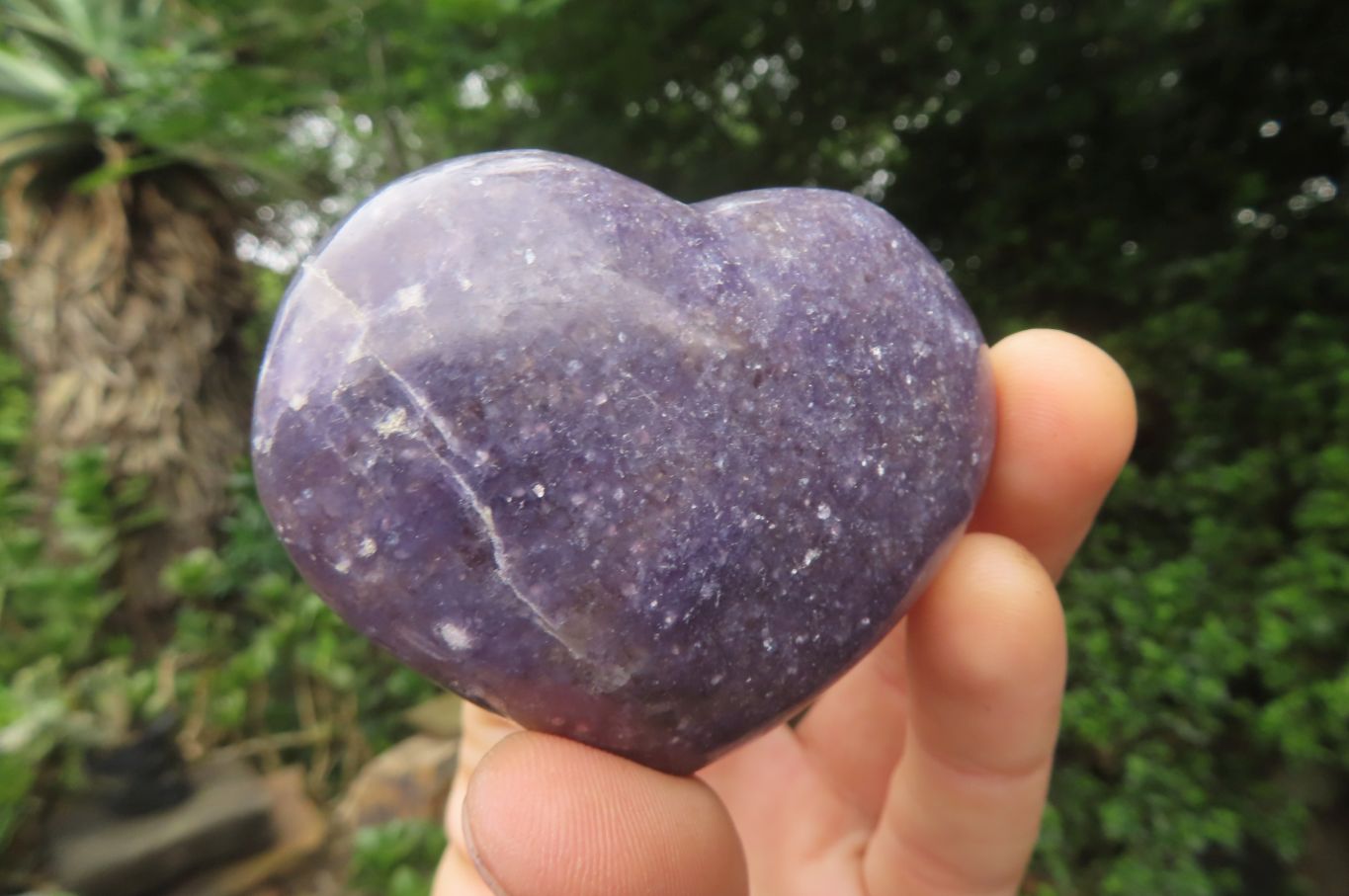 Polished Lepidolite with Pink Rubellite Gemstone Hearts x 6 From Ambatondrazaka, Madagascar - Toprock Gemstones and Minerals 