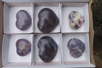 Polished Lepidolite with Pink Rubellite Gemstone Hearts x 6 From Ambatondrazaka, Madagascar - Toprock Gemstones and Minerals 
