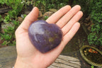 Polished Lepidolite with Pink Rubellite Gemstone Hearts x 6 From Ambatondrazaka, Madagascar - Toprock Gemstones and Minerals 