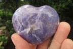 Polished Lepidolite with Pink Rubellite Gemstone Hearts x 6 From Ambatondrazaka, Madagascar - Toprock Gemstones and Minerals 