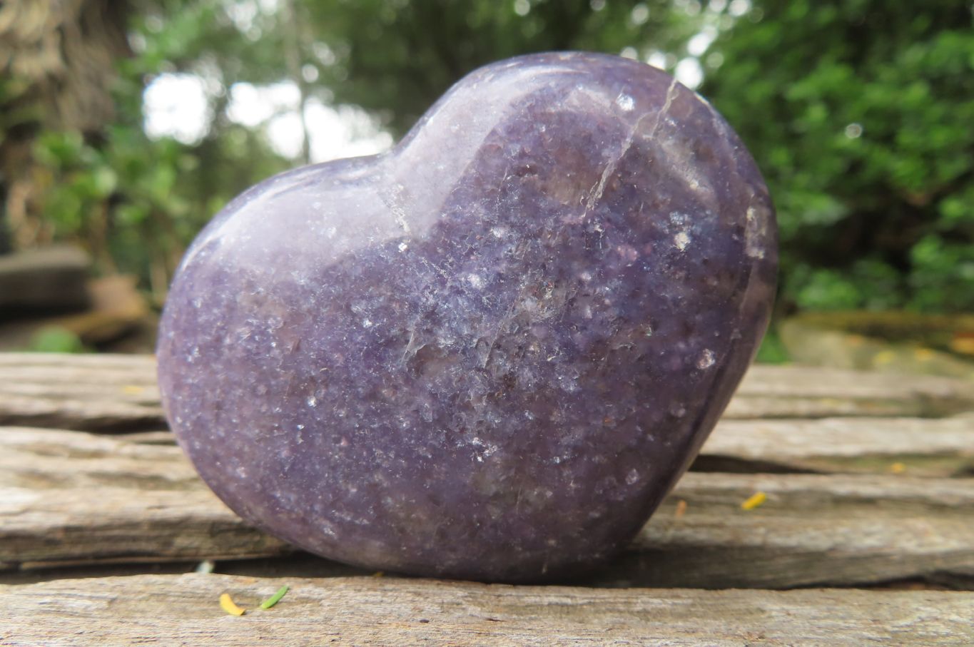 Polished Lepidolite with Pink Rubellite Gemstone Hearts x 6 From Ambatondrazaka, Madagascar - Toprock Gemstones and Minerals 