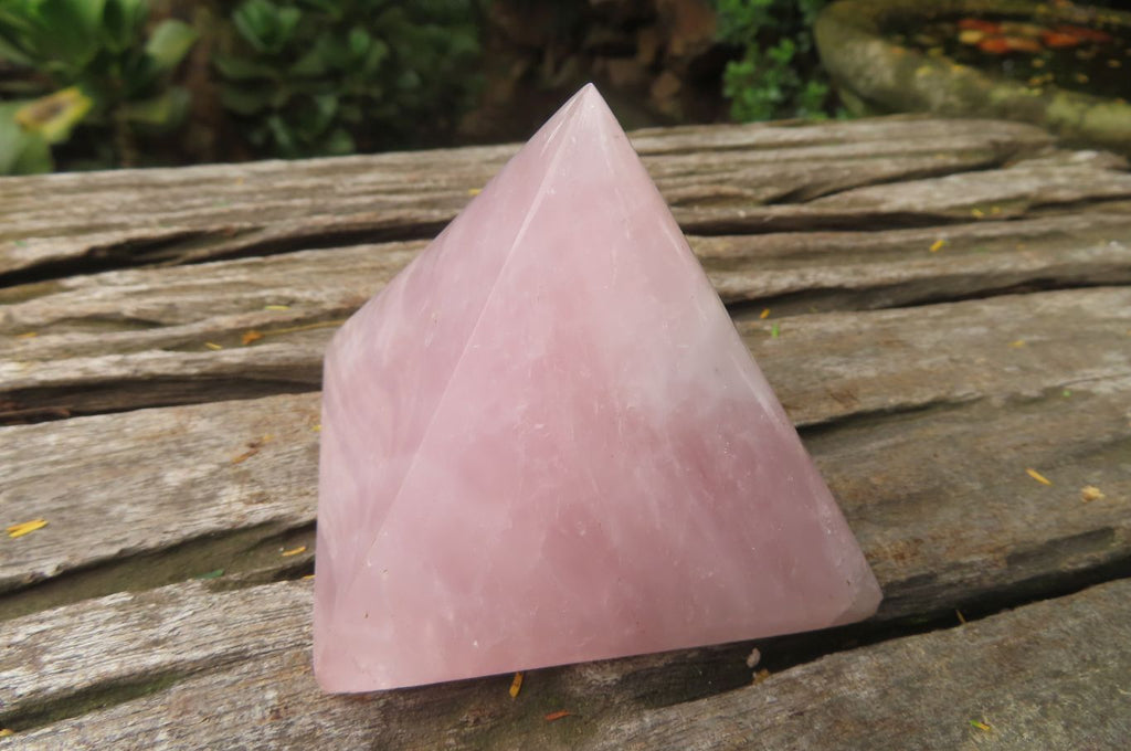 Polished Rose Quartz Pyramids x 4 From Madagascar - Toprock Gemstones and Minerals 