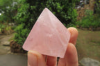 Polished Rose Quartz Pyramids x 4 From Madagascar - Toprock Gemstones and Minerals 