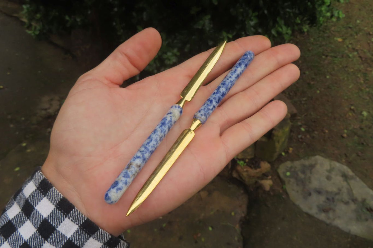 Polished Sodalite Letter Openers - Sold Per Item - From Namibia - Toprock Gemstones and Minerals 