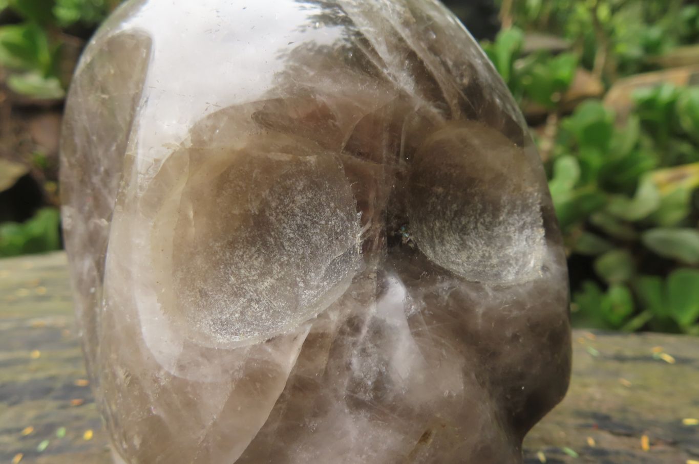 Hand Made Smokey Quartz Skull Carving x 1 From Madagascar - Toprock Gemstones and Minerals 