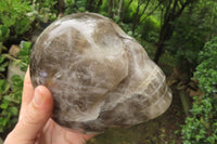 Hand Made Smokey Quartz Skull Carving x 1 From Madagascar - Toprock Gemstones and Minerals 