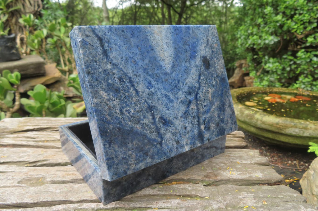 Hand Made Dumortierite Jewellery Box x 1 From Mozambique - Toprock Gemstones and Minerals 