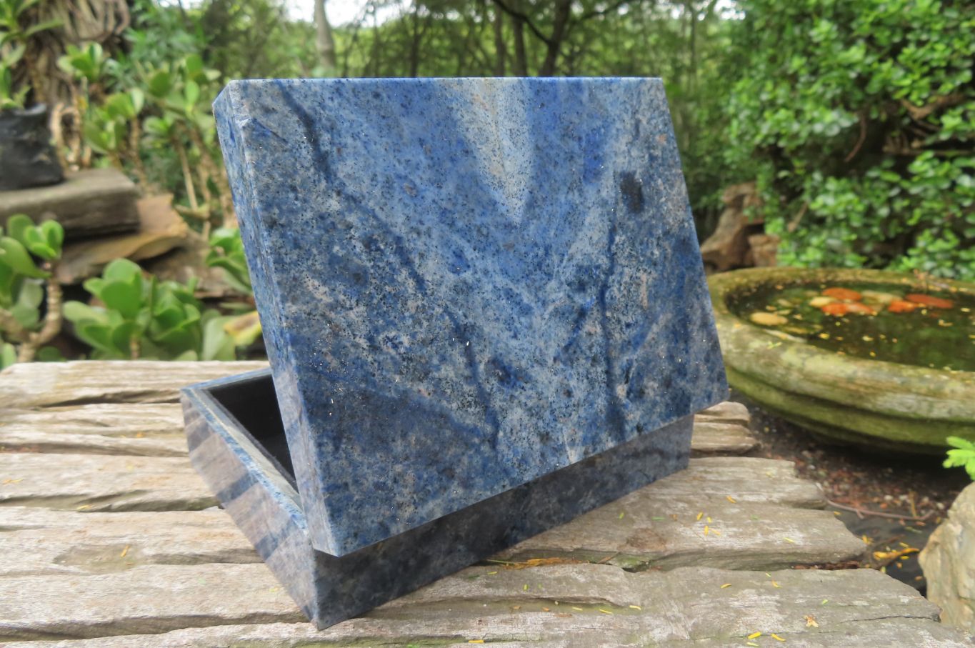 Hand Made Dumortierite Jewellery Box x 1 From Mozambique - Toprock Gemstones and Minerals 