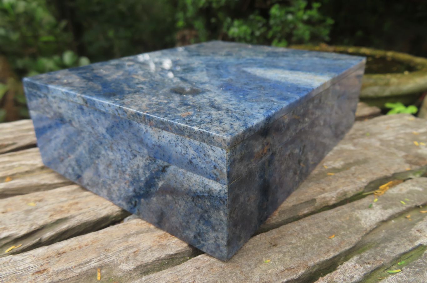 Hand Made Dumortierite Jewellery Box x 1 From Mozambique - Toprock Gemstones and Minerals 