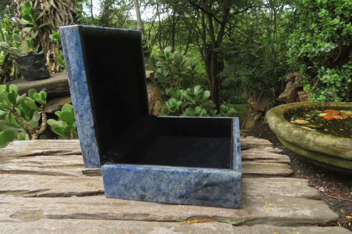 Hand Made Dumortierite Jewellery Box x 1 From Mozambique - Toprock Gemstones and Minerals 