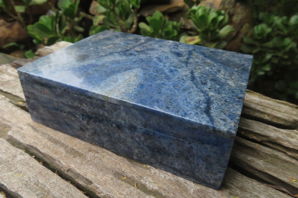 Hand Made Dumortierite Jewellery Box x 1 From Mozambique - Toprock Gemstones and Minerals 