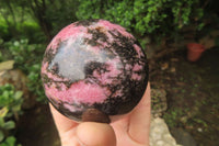 Polished Rhodonite Spheres x 3 From Ambindavato, Madagascar - Toprock Gemstones and Minerals 