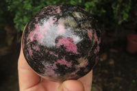 Polished Rhodonite Spheres x 3 From Ambindavato, Madagascar - Toprock Gemstones and Minerals 