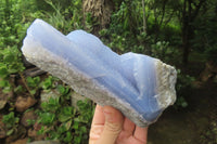 Natural Blue Lace Agate Geode Specimens x 2 From Malawi - Toprock Gemstones and Minerals 