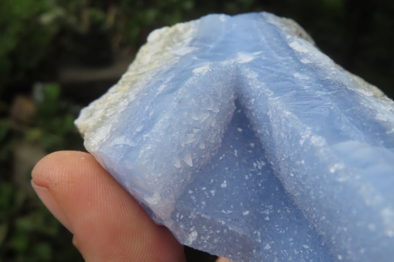 Natural Blue Lace Agate Geode Specimens x 2 From Malawi - Toprock Gemstones and Minerals 