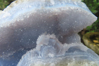 Natural Blue Lace Agate Geode Specimens x 2 From Malawi - Toprock Gemstones and Minerals 