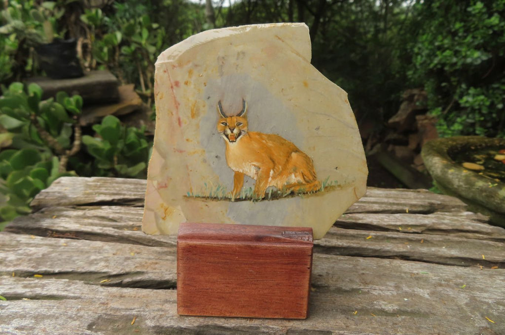 Hand Made Caracal Decoupage Stone Slabs x 6 From Southern Africa - Toprock Gemstones and Minerals 
