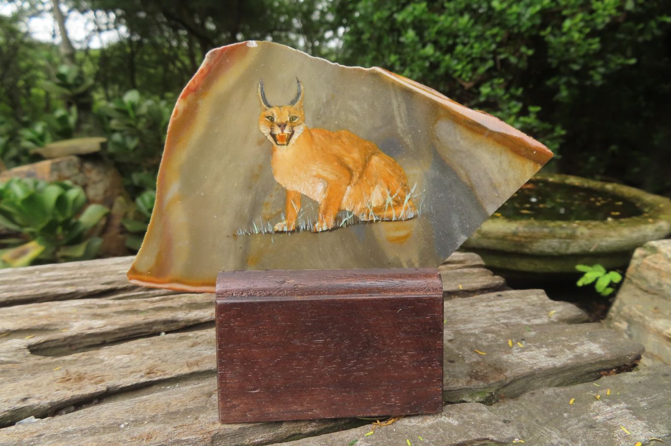 Hand Made Caracal Decoupage Stone Slabs x 6 From Southern Africa - Toprock Gemstones and Minerals 