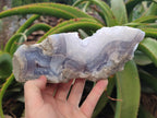 Natural Blue Lace Agate Geode Specimens x 3 From Malawi - Toprock Gemstones and Minerals 