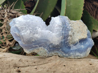 Natural Blue Lace Agate Geode Specimens x 3 From Malawi - Toprock Gemstones and Minerals 