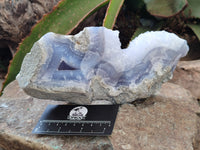 Natural Blue Lace Agate Geode Specimens x 3 From Malawi - Toprock Gemstones and Minerals 