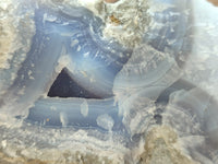Natural Blue Lace Agate Geode Specimens x 3 From Malawi - Toprock Gemstones and Minerals 