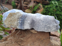 Natural Blue Lace Agate Geode Specimens x 3 From Malawi - Toprock Gemstones and Minerals 