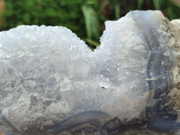 Natural Blue Lace Agate Geode Specimens x 3 From Malawi - Toprock Gemstones and Minerals 