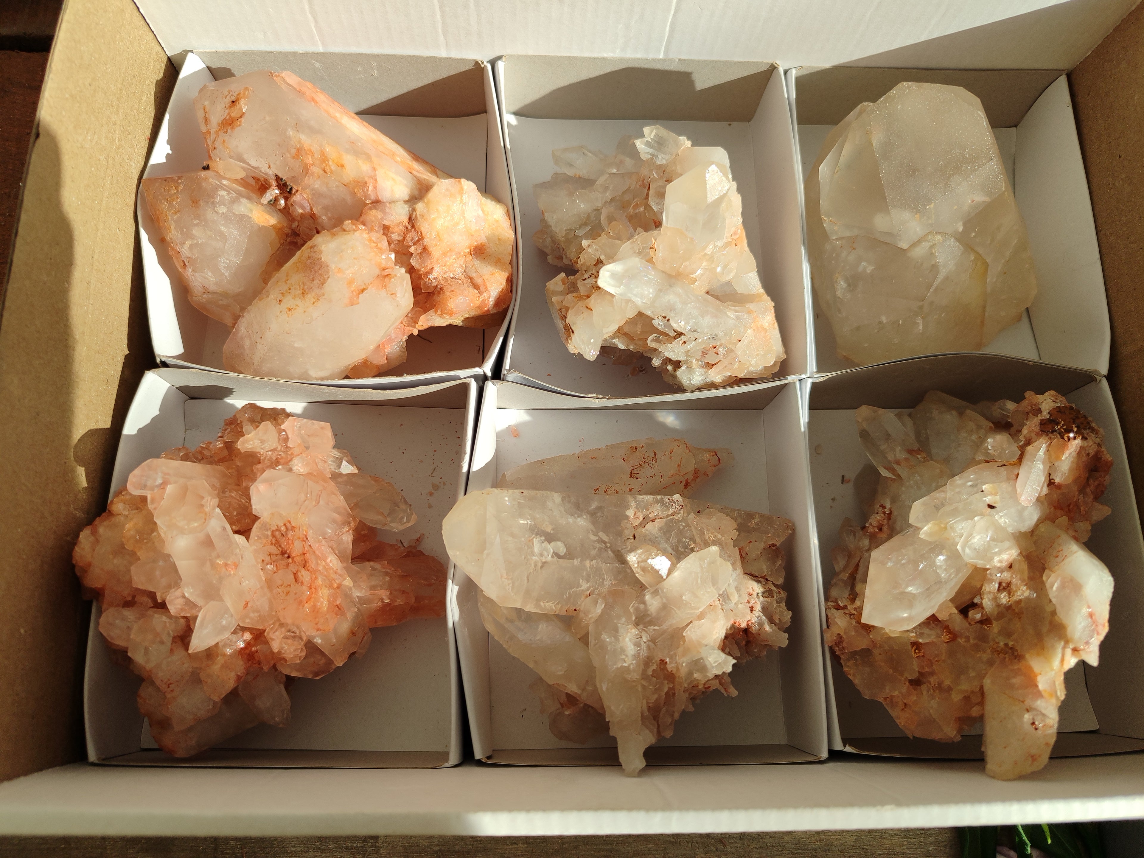 Natural Quartz Clusters x 7 From Zambia - Toprock Gemstones and Minerals 