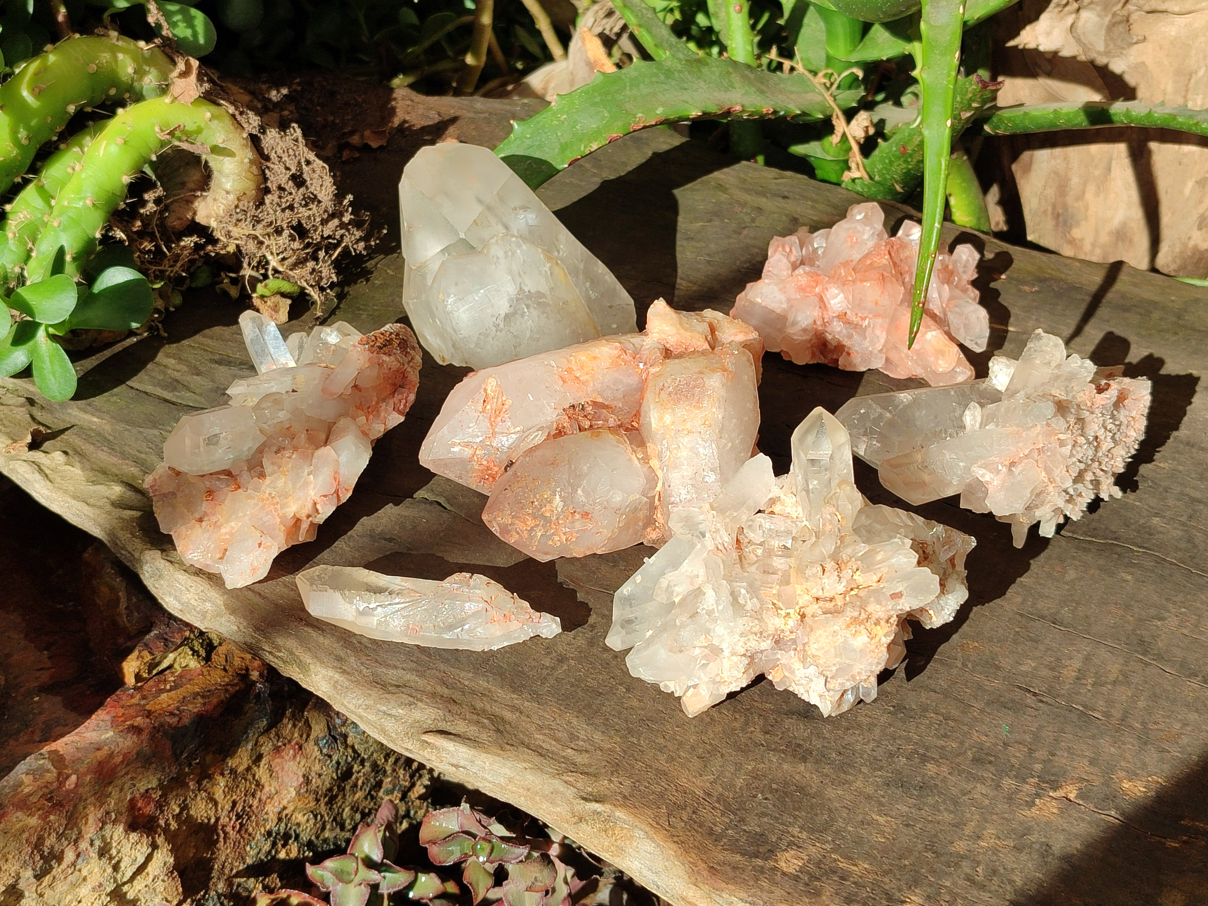 Natural Quartz Clusters x 7 From Zambia - Toprock Gemstones and Minerals 