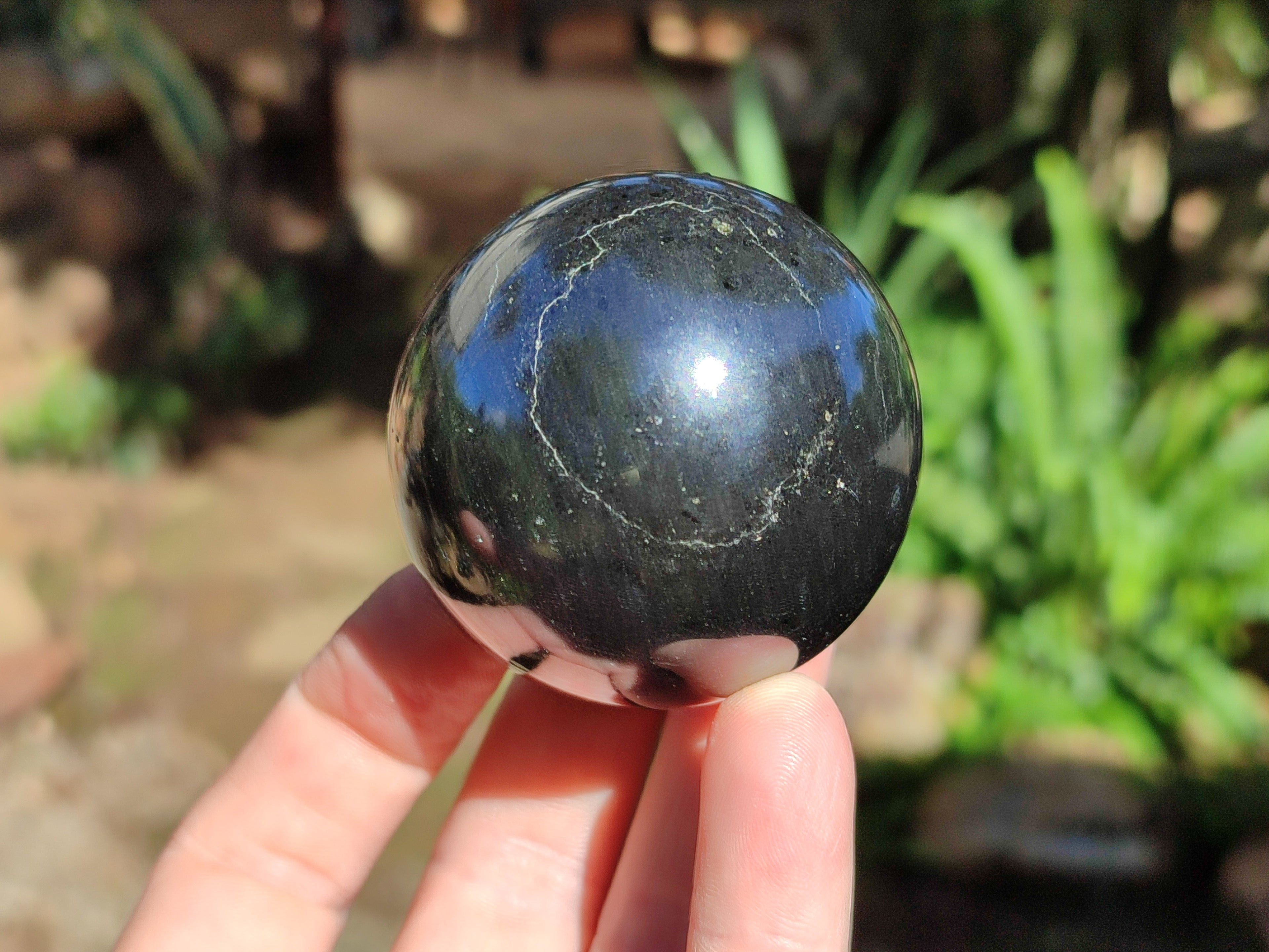 Polished Black Basalt Spheres x 12 From Madagascar - Toprock Gemstones and Minerals 