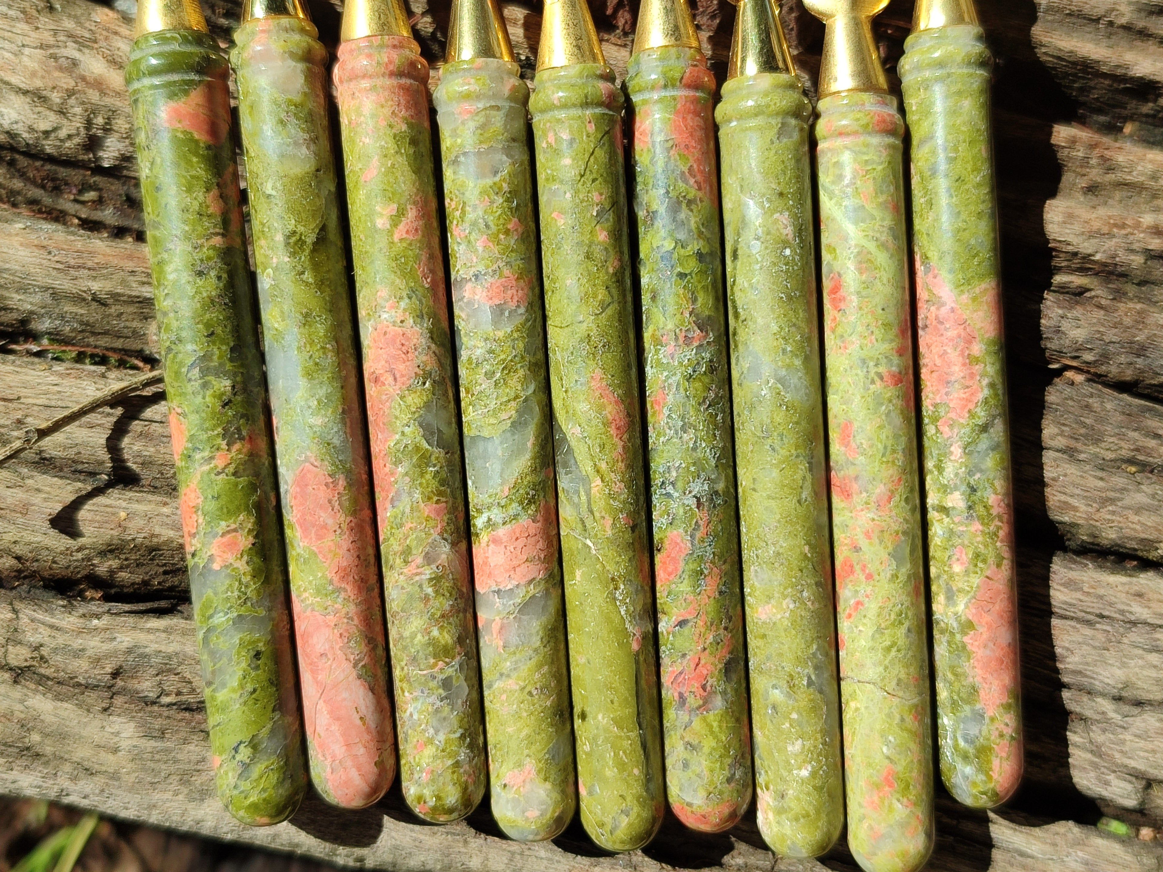 Polished Unakite Letter Openers - Sold Per Item - From South Africa - Toprock Gemstones and Minerals 