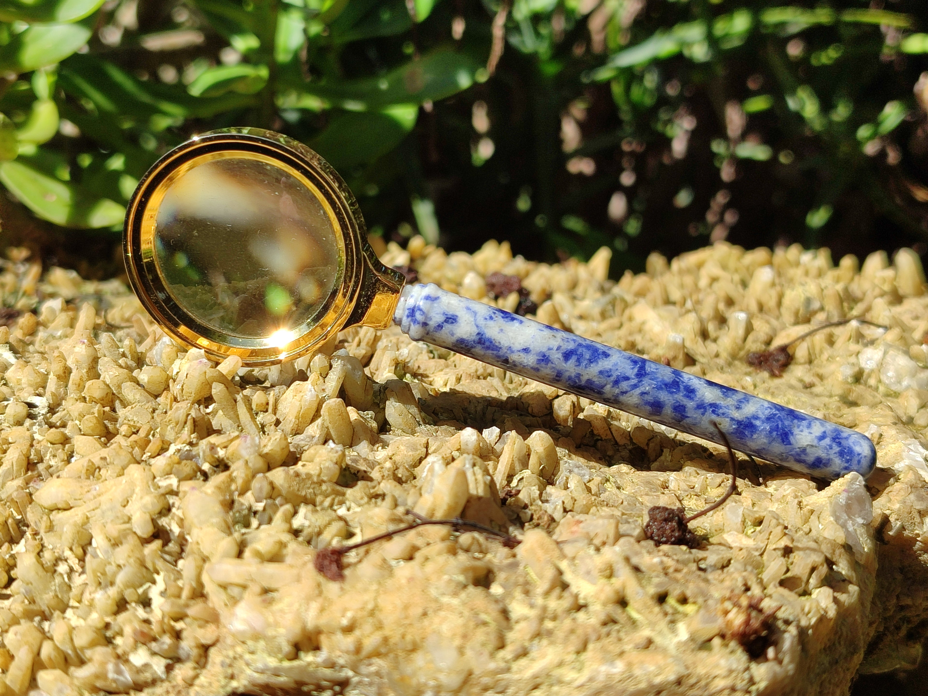 Polished Sodalite Magnifying Glasses - Sold Per Item - From Namibia - Toprock Gemstones and Minerals 