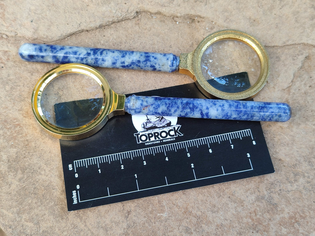 Polished Sodalite Magnifying Glasses - Sold Per Item - From Namibia - Toprock Gemstones and Minerals 