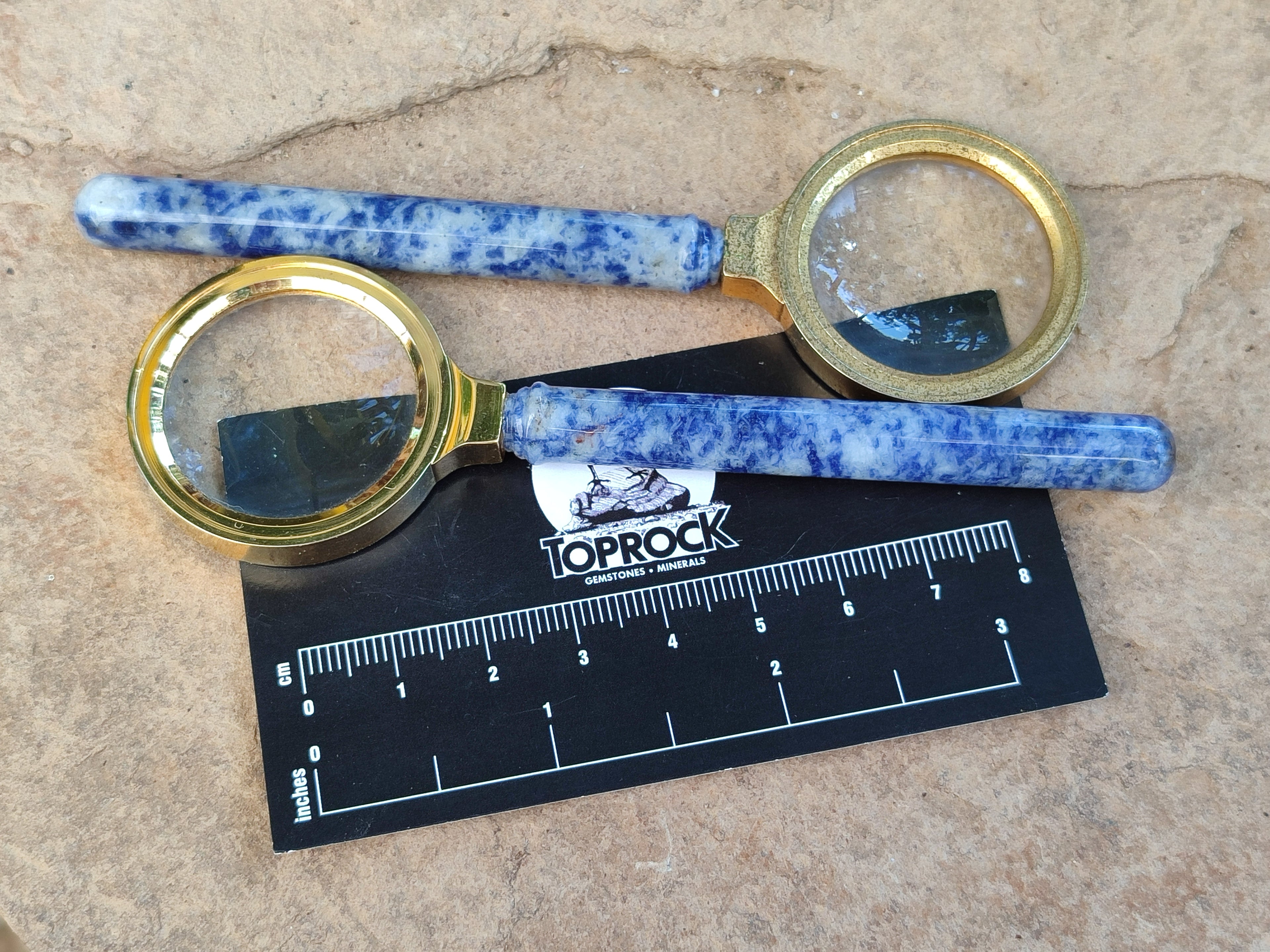 Polished Sodalite Magnifying Glasses - Sold Per Item - From Namibia - Toprock Gemstones and Minerals 