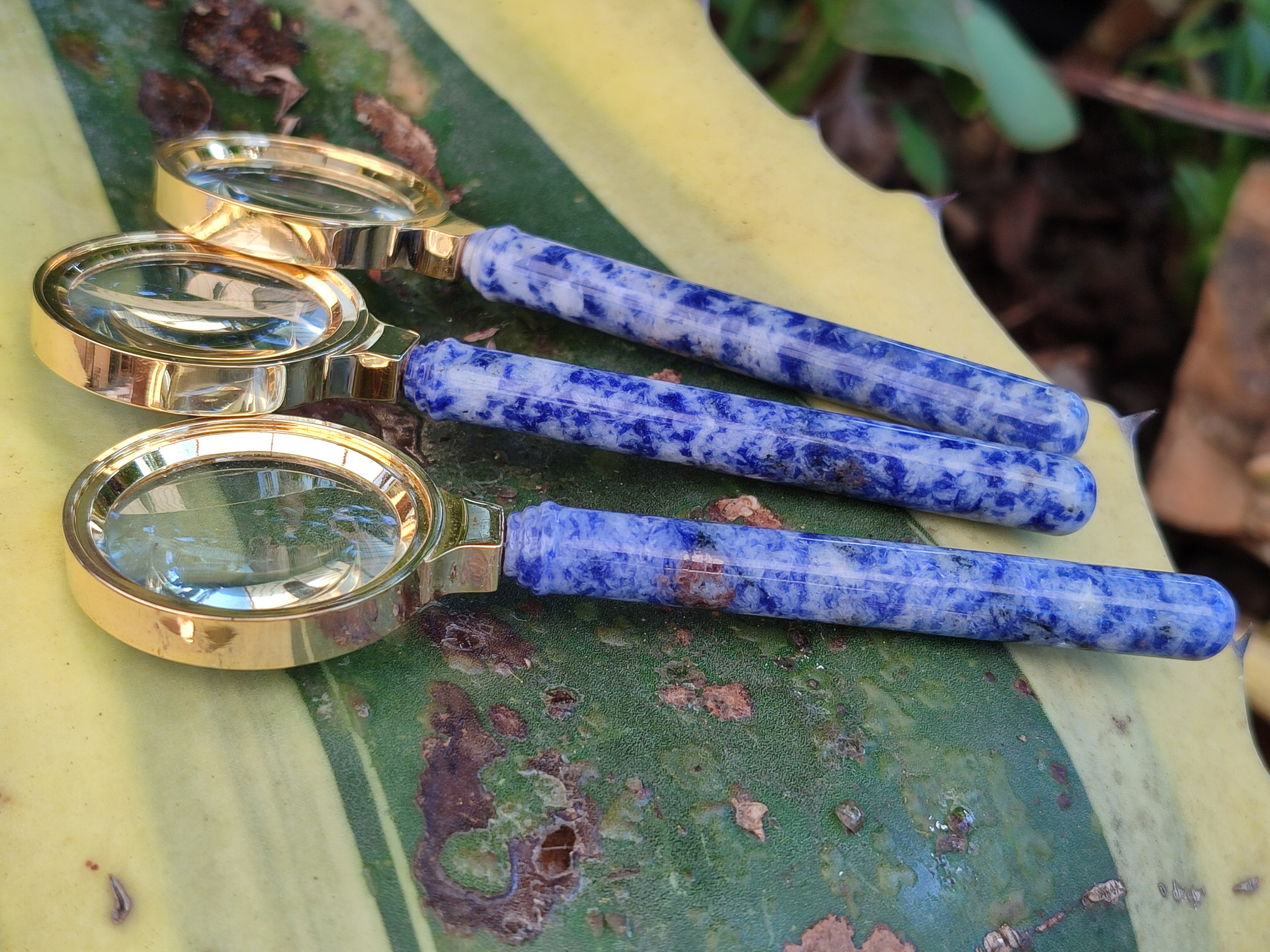 Polished Sodalite Magnifying Glasses - Sold Per Item - From Namibia - Toprock Gemstones and Minerals 