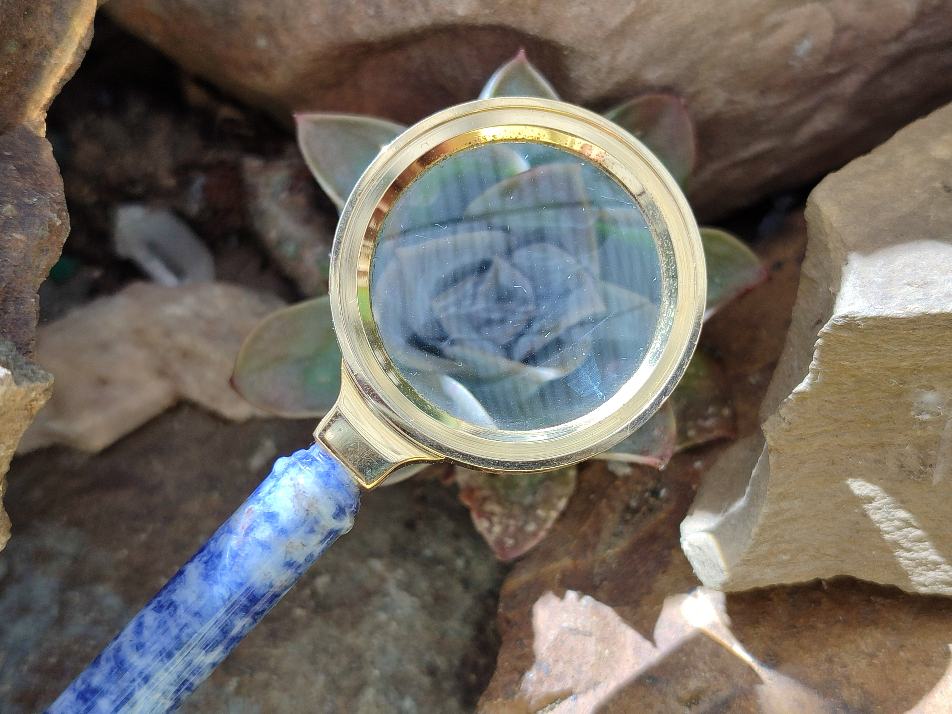 Polished Sodalite Magnifying Glasses - Sold Per Item - From Namibia - Toprock Gemstones and Minerals 