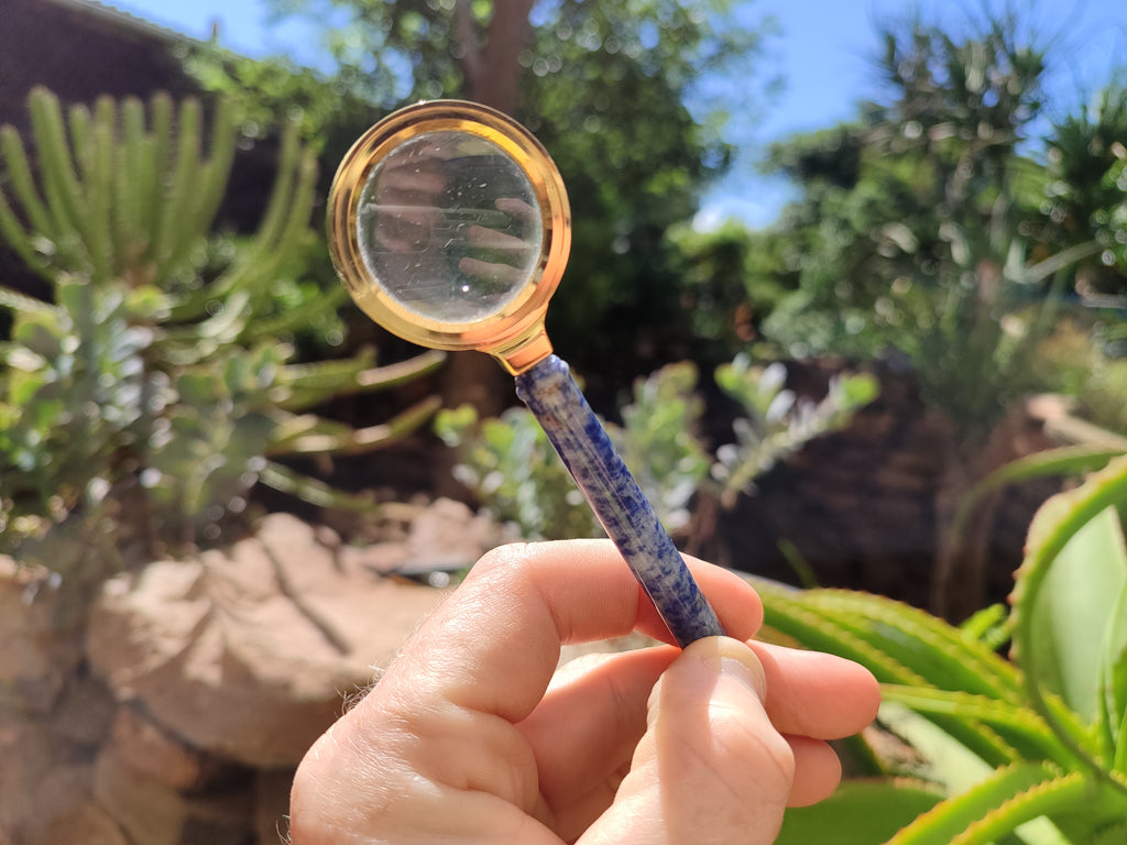 Polished Sodalite Magnifying Glasses - Sold Per Item - From Namibia - Toprock Gemstones and Minerals 