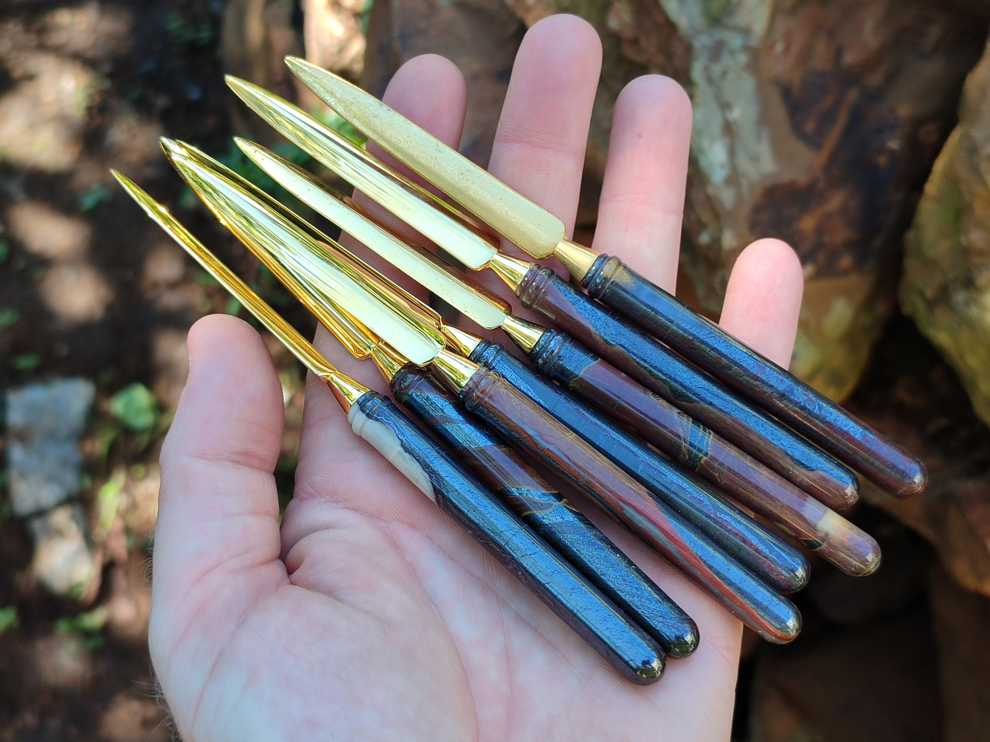 Hand Made Tiger Iron Jasper Letter Openers - sold per item - From Australia - Toprock Gemstones and Minerals 