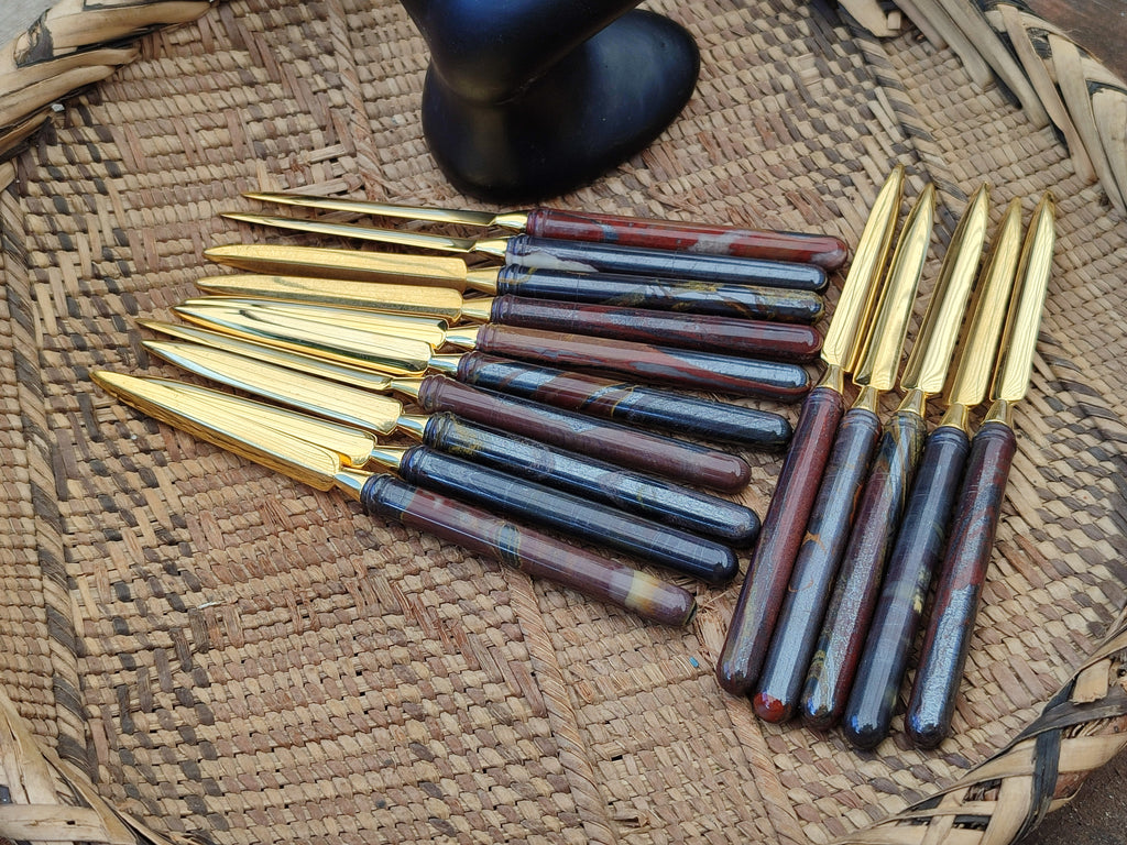 Hand Made Tiger Iron Jasper Letter Openers - sold per item - From Australia - Toprock Gemstones and Minerals 